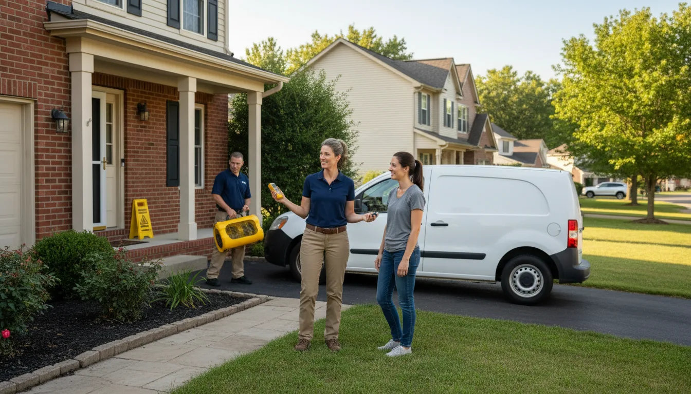 Water restoration image for Dehumidification And Cleanup Services in Friedheim, MO